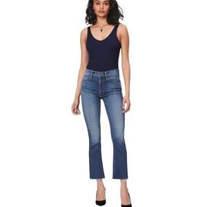 MOTHER The Hustler High Rise Ankle Fray Jeans‎ Big Sky Medium Wash Size 26